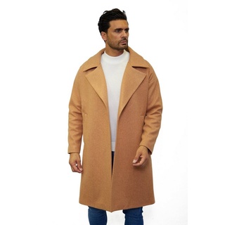Denim Distriqt Wintermantel OVERSIZE Mantel in einem klassischen Look braun S