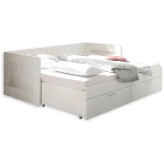 Die Möbelfundgrube Boxxx Ausziehbett, Weiß, 90 x 200 cm mit Schubkästen,nicht verstellbar, Kinder- - Jugendzimmer, Kindermöbel, Kinderbetten, Ausziehbetten