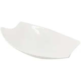 Schale oval Dekorschale Porzellan weiss Salatschale Obstschale