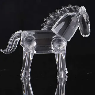 Kristall Pferd Figuren Kristall Figuren Ornament Miniatur Glas Tier Briefbeschwerer Sammlung Home Tischdekoration