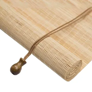 Bambusrollo Aussenbereich Bambus Rollo Ohne Bohren 50 60 80 100 120 140 150 160 170cm Breit Sichtschutz Rollo Fenster Sonnenschutz Jalousien Innen Außen Bambus Raffrollo Mit Lifter(Natural)