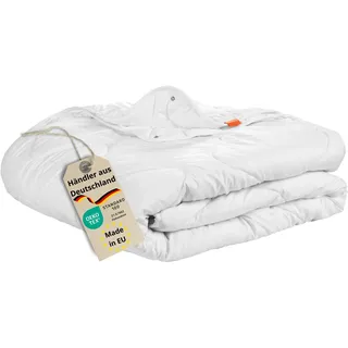 sleepling 4 Jahreszeiten Bettdecke 220x240 cm, Vierjahreszeiten Decke | Made in EU, OEKO-Tex 100, Waschbar 60 Grad, Steppdecke 220 x 240, 100% feine Mikrofaser, Basic 100