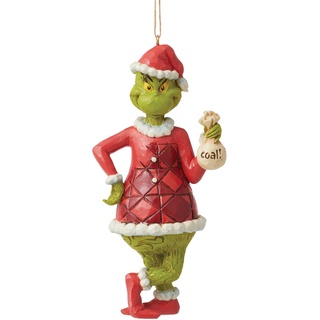 The Grinch By Jim Shore Grinch With Bag Of Coal Hanging Ornament