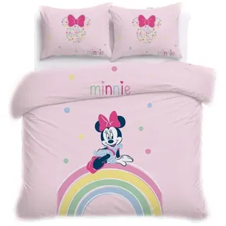 Disney Minnie Mouse Bettwäsche Bettbezug Set 140 × 200 cm mit Kissenbezug 65x65 cm, 2 teilig