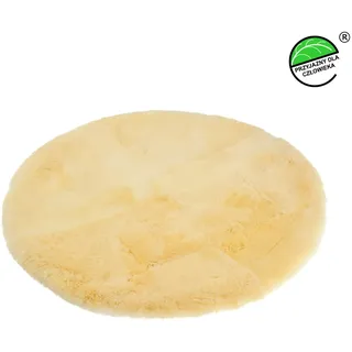 Runder Naturschaffellteppich/matte Ø100cm Relugan Größe Ø100cm