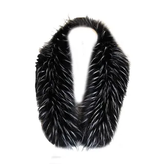 Amorar Frau Pelz-Schal Halswärmer Kunstpelz Schal Kragen Wrap Pashminas für Wintermantel Kragen Kapuze Edges Pelzschal Stolen Dicker Schals Nackenwärmer Schwarz-Weiss