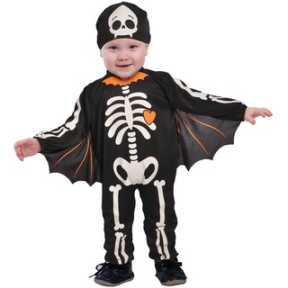 Ciao- Baby Bat Skeleton costume disguise unisex baby (Size 1-2 years) with bonnet