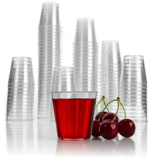 BigDean 200 Schnapsgläser Plastik 3cl lebensmittelecht & wiederverwendbar | Shotgläser aus bruchsicherem Kunststoff