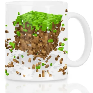 style3 Tasse, 1-tlg., Keramik, Cube Kaffee Tasse minecraft block würfel videospiel switch ps4 ps5 bunt|weiß