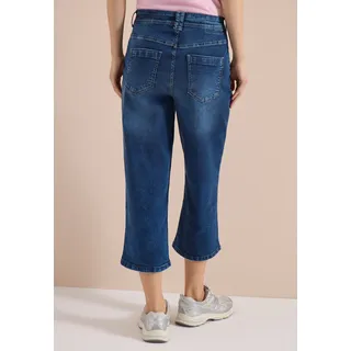 Cecil 3/4 Wide Leg Jeans, im Loose Fit - blau