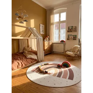 KADIMA DESIGN TINO Kinderteppich Ø 160 cm Creme