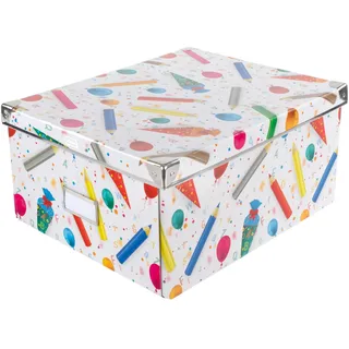 IDENA Aufbewahrungsbox Schule 35 x 28 x 17 cm 1-tlg. mehrfarbig