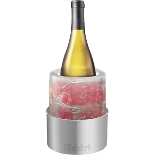 Nice Ice Cooler - Kreativer Flaschenkühler aus natürlichem Eis zur Selbstgestaltung, Eiseimer, Weinkühler, Sektkühler - Weiß - 1 Stück - Eisbehälter, Auffangbehälter