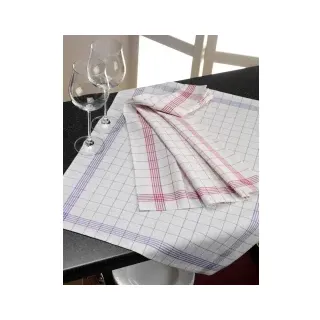 Gözze Halbleinen Geschirrtuch, 50 x 70 cm - 1 Packung = 10 Stück, rot