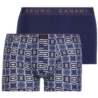 Bruno Banani Herren Boxershorts, 2er Pack - Young Line Symetric, Geschenkbox Blau XL