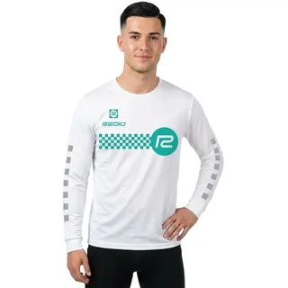 Radio Raceline Checker Langarm-t-shirt - White - L