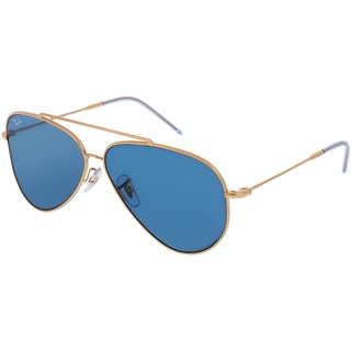 Ray-Ban RBR0101S REVERSE Unisex-Sonnenbrille Vollrand Pilot Metall-Gestell, gold
