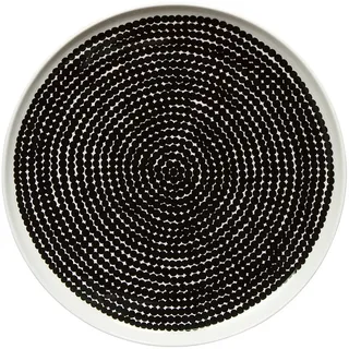 Marimekko - Oiva Räsymatto Teller Ø 25 cm, schwarz / weiß