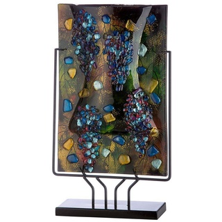 GILDE Dekovase Glasart, Vase, rechteckig "Pierre" Glas, mehrfarbig groß 47cm