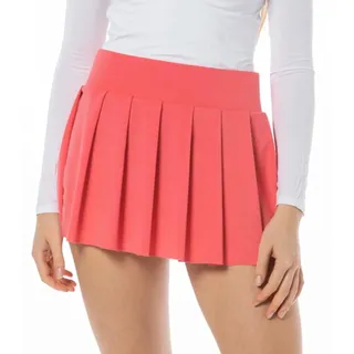 Damen Skater Mini Rock - kurzer sexy Plissee Rock für Sport, Freizeit, Büro, Party (DE/NL/SE/PL, Alphanumerisch, XXL, Regular, Regular, lachs) - XXL