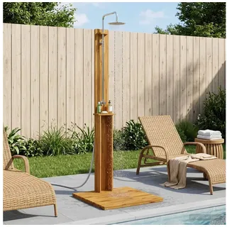 vidaXL Gartendusche Braun 217 cm