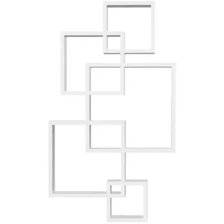 Homcom Wandregal 49,5 x 10,2 x 86 cm Weiß
