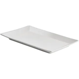 METRO Professional Teller flach Macario, Steinzeug, 25 x 14.5 cm, rechteckig, weiß, 6 Stück