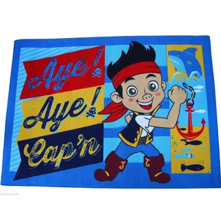 Disney Jake & die Nimmerlandpiraten Teppich 133x95cm Kinderteppich Spielteppich