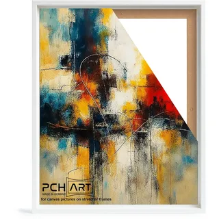 PCH[art] Schattenfugenrahmen weiß für Leinwandbilder auf Keilrahmen|Größe: 30x30 cm| Rahmen ohne Glas und Rückwand