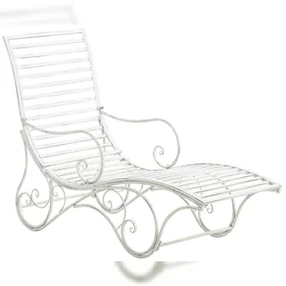 deluke SENTA Sonnenliege 140 x 58 x 101 cm Antik-Weiß