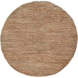 Teppich CARPETFINE "Nala Juteteppich" Teppiche Gr. Ø 150 cm, 9 mm, 1 St., beige Esszimmerteppiche wendbar, aus 100% Jute, in vielen Größen und Formen, quadratisch, rund