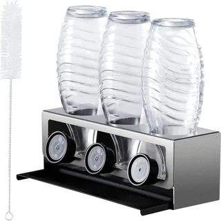 Flaschenhalter für SodaStream -  Abtropfhalter aus Edelstahl Abtropfständer m...