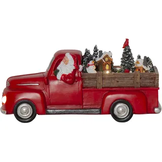 Star Trading Weihnachtsszenerie Merryville mit Pickup-Truck und Weihnachtsbaum