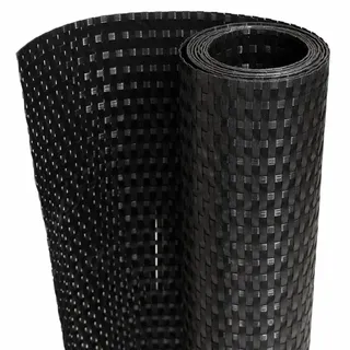 vidaXL Balkonverkleidung 500 x 90 cm Schwarz Rattan
