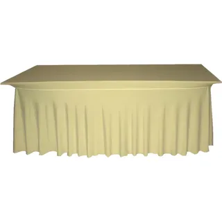 rechteckige Deluxe-Tischhusse Creme (5 Größen) - 80 x 220 cm