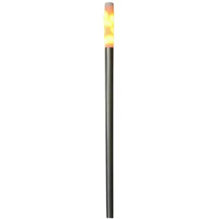 XENON LED Dekolicht 6340 Außen Design Fackel 1530mm LED Ø38mm rund IP44 Eisen gebürstet, LED Pad, Xenon Amber