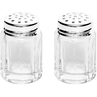 Brillibrum Salzstreuer Salzstreuer Glas Feinsilber Universalstreuer Pfefferstreuer