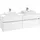 Waschbeckenunterschrank C02100DH 160 x 55 cm Glossy White
