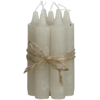 comforder Kerzen Set (7 Stück), 11cm Stabkerzen, einfarbig (Hellgrau) | Skandinavische Tafelkerzen, Paraffin, rußarm, geruchlos, 4+ Std Brenndauer, schmal zulaufendes Ende