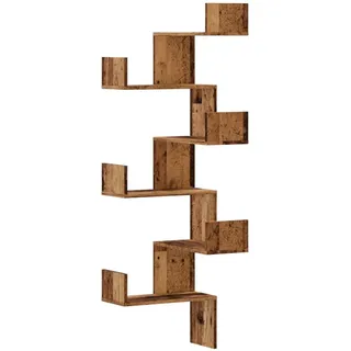 vidaXL Eckregal 45 x 45 x 147 cm Braun