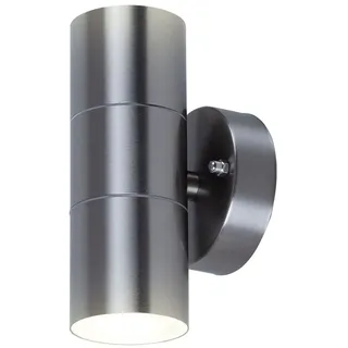 V-Tac Außenwandleuchte Edelstahl spritzwassergeschützt GU10 240 lm silber