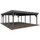Doppel-Carport 555 x 732 cm Dunkelgrau lackiert