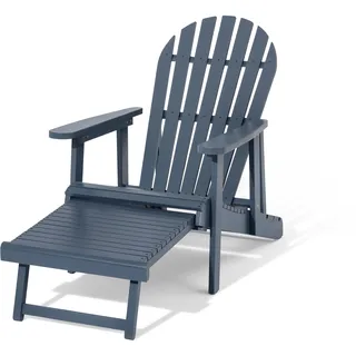 Tchibo - Adirondack Relax-Sessel mit ausziehbarer Fußlehne - 97x69x82,3cm - blau - Akazienholz / Stahl / Polypropylen