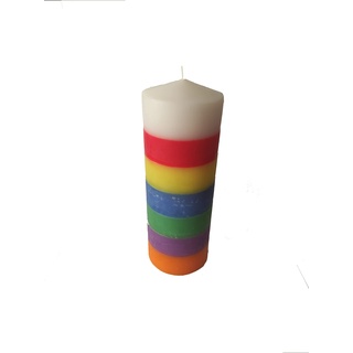 DRW Kerzenstände, 7 Farben, 7 Erzengel, Velours, 8 x 19 cm hoch