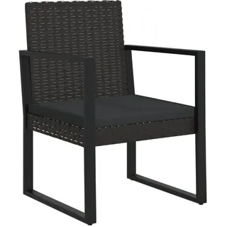 vidaXL Gartensessel 57 x 74,5 x 74,5 cm schwarz 1 St.