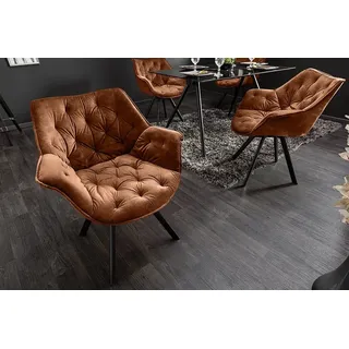 Riess-Ambiente Drehstuhl THE DUTCH COMFORT Samt grau