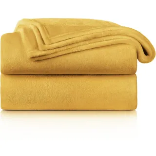 Blumtal Kuscheldecke 150 x 200 cm Gelb