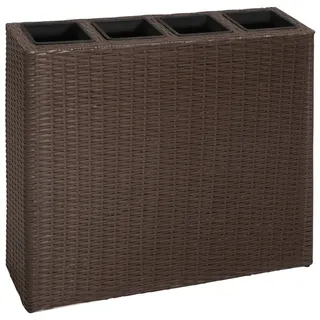 vidaXL Garten-Hochbeet Polyrattan 79 x 22 x 76 cm Braun 