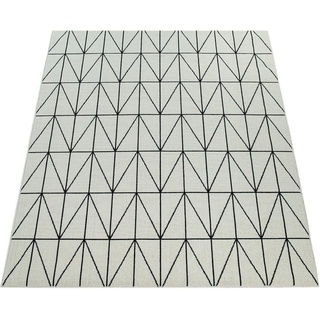 Teppich Brugge 224, Paco Home, rechteckig, Höhe: 4 mm, Flachgewebe, modernes gemetrisches Muster, In- und Outdoor geeignet weiß 120 cm x 170 cm x 4 mm