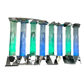 Xlmoebel Zierbrunnen Wasserwand-Säule mit LED-Beleuchtung und eleganter Trennwandfunktion, (Säule), Hergestellt in Europa weiß